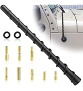 Black Spiral Bending Antenna, Waterproof Car Rubber Antennas, 7 Inch Auto Toppers Flexible Retrof...