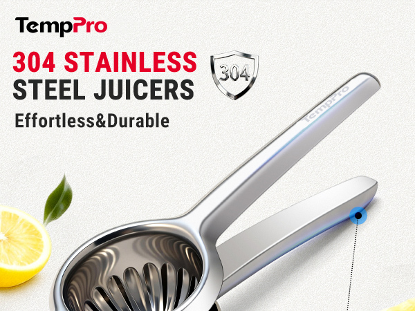effortless and durable 304 stainless steel lemon squeezer