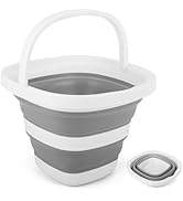 Collapsible Bucket 5L, Foldable Mop Bucket Car Wash Buckets with Handle for Cleaning Supplies, Po...