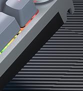 Mechanical Gaming Keyboard, RGB Backlit 104 Keys Full Size Keyboard with Multimedia Knob, Double ...