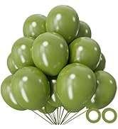 110pcs Olive Green Balloon 12 Inch, Olive Green Latex Balloons for Birthday Party Baby Shower Wed...