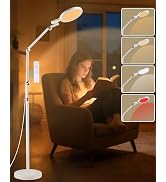 Finezeal Light Therapy Floor Lamp - 11000 Lux Full Spectrum Sun Lamp, 9 Color Temperature &amp; 670nm...