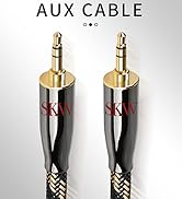 SKW Audiophiles High Gauge AUX Cable 3.5mm Male to Male Jack Cable with Diameter 6.8mm Stereo Aud...