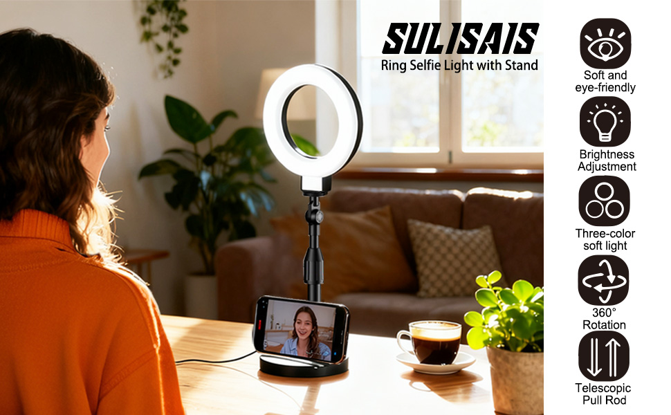 Desk Ring Light with Stand