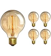 CTKcom Vintage Edison Bulb(4 Pack)- Antique Incandescent Bulbs Dimmable 40W Equivalent Warm Yello...