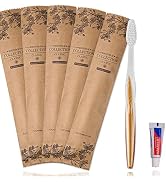 100 Pack Disposable Toothbrushes with Toothpaste Bulk Individually Wrapped, Travel Toothbrushes w...