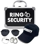 THE RING LEGEND Ring Security Ring Bearer Briefcase, Hat, Sunglasses, Earpiece, and Handcuffs - K...