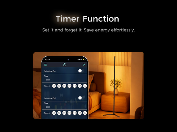 corner lamp with timer