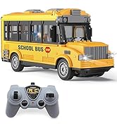 Dollox 1/30 RC School Bus, 2.4G Remote Control School Car 4 Channel City Classic Bus Toy Electron...