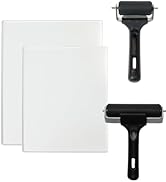 UCEC 4 Pack Gel Printing Plates Kit – Includes 8x10 &amp; 5x7 Inch Plates and 2.4 &amp; 4 Inch Brayer Rol...