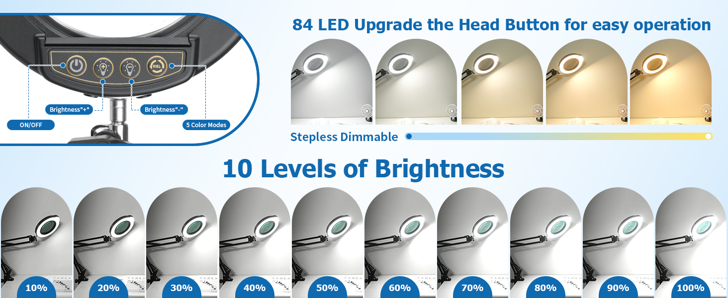 magnifier with light