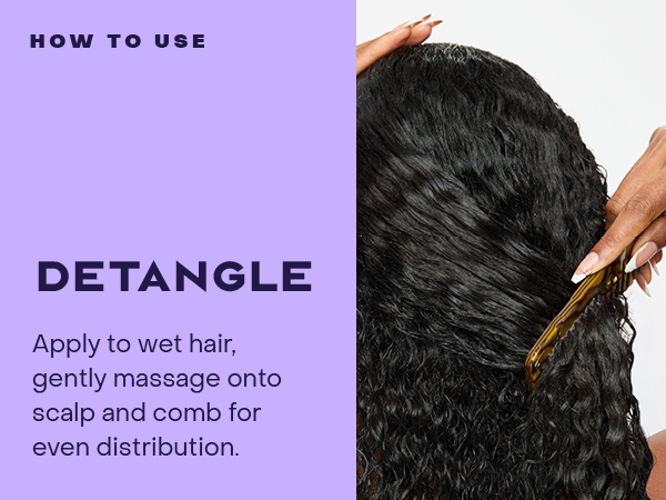 Apply to wet hair gently massage onto scalp &amp; comb for even distribution.