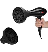 Universal Silicone Hair Dryer Diffuser Attachment, Collapsible &amp; Portable Blow Hair Diffuser for ...