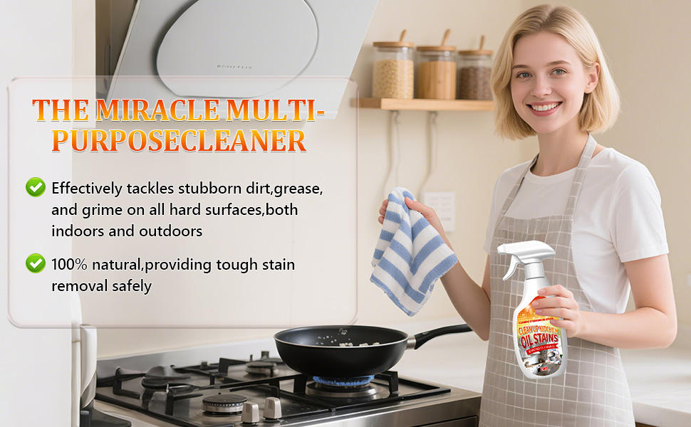 clean up kitchen oil stains spray