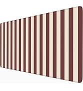 Maroon Beige Striped Desk Mat Cute Pastel XXL Large Gaming Mouse Pad Desk Pad Kawaii Cozy Aesthet...