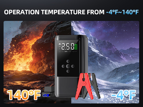 OPERATION TEMPERATRUE FROM -4°~140°F