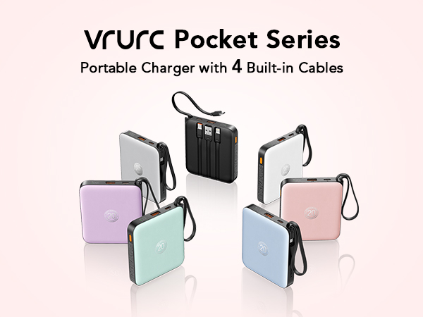 portable charger built-in cable