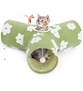 Tempcore Flannel Pet Cat Tunnel Tube Cat Toys 3 Way Collapsible, Cat Tunnels for Indoor Cats,Kitt...