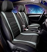 FH Group Gray/Black Leatherette Car Seat Cushions Airbag Compatible