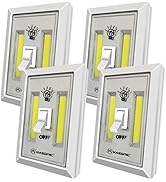 LED Night Light, Kasonic 200 Lumen Cordless COB LED Light Switch, Under Cabinet, Shelf, Closet, G...
