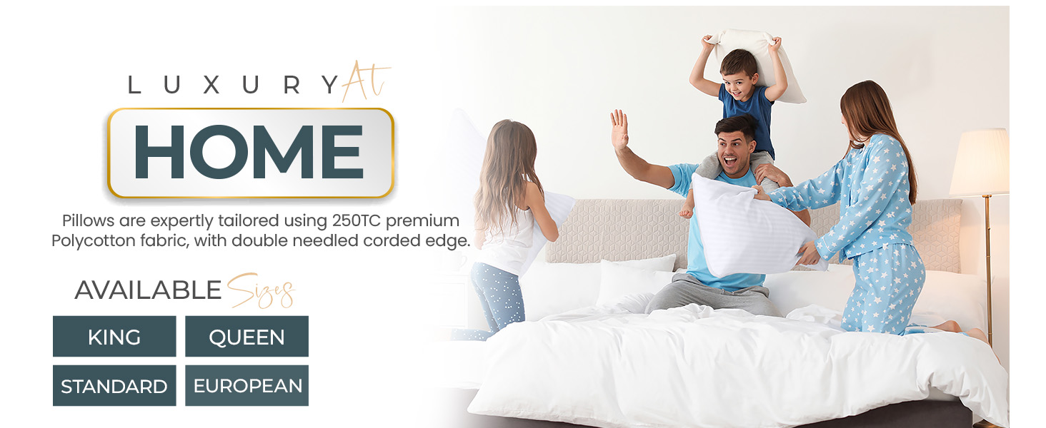 pillows, pillows queen size set of, king size pillows set of 2, pillows standard size set of 4