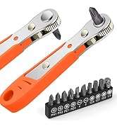 OSDUE Mini Ratchet Wrench,Right Angle Phillips Magnetic Screwdriver for Tight Spaces with 1/4" Dr...