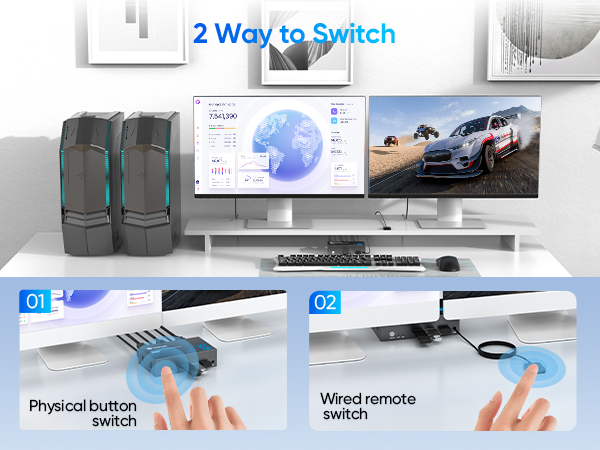 kvm switch 2 monitors 2 computers