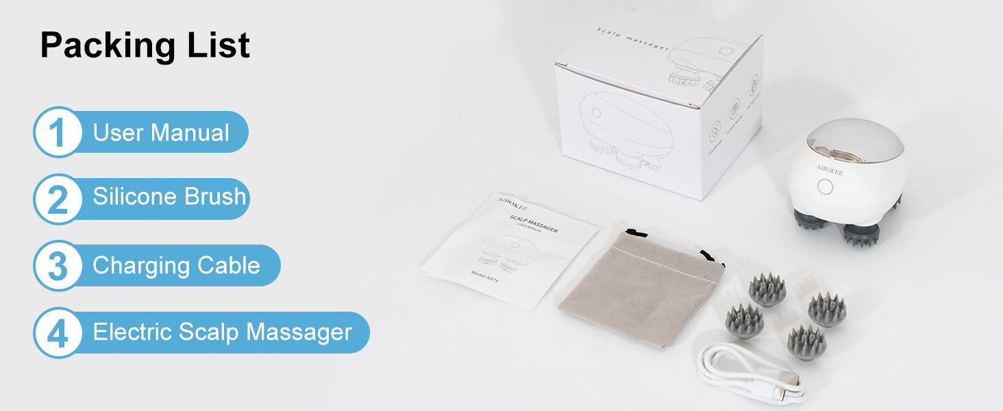 Electric Scalp Massager Silver