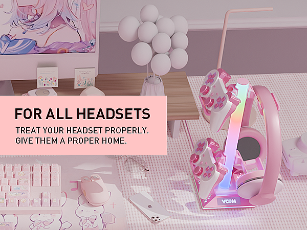 RGB Gaming Headphones Stand