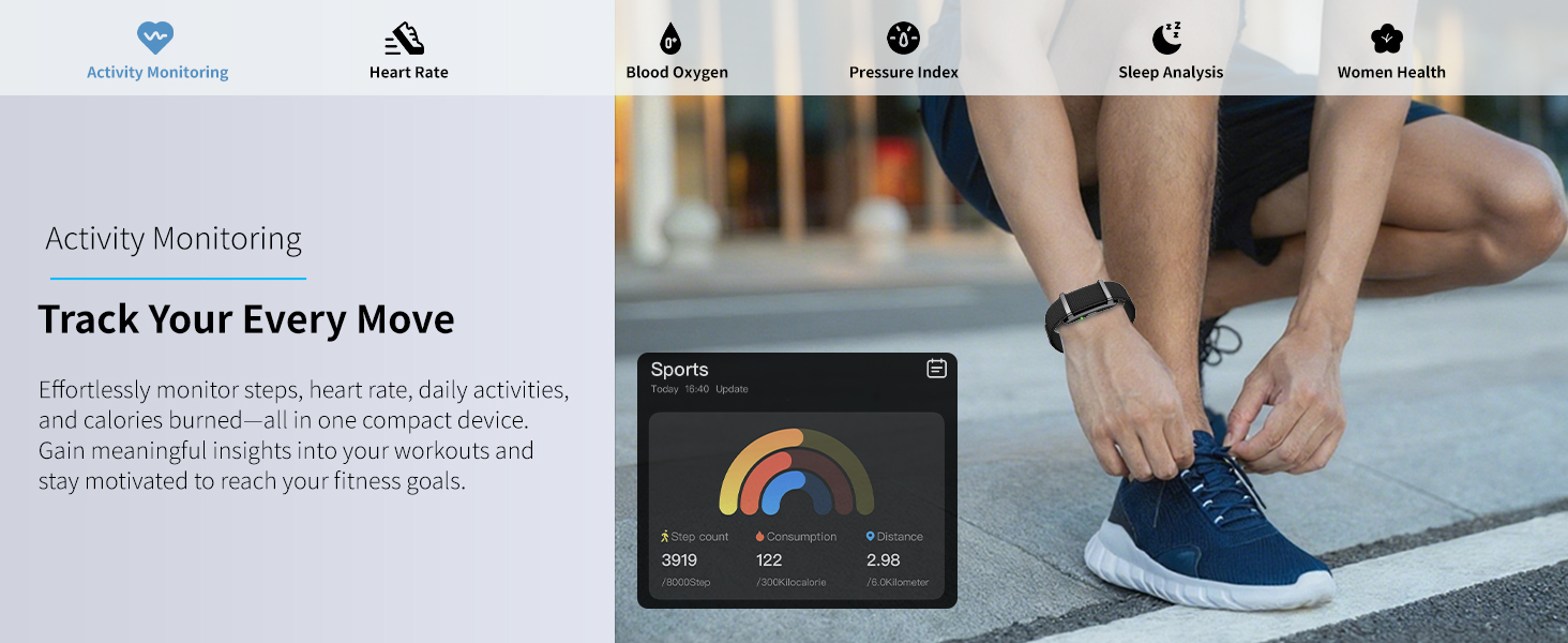 Smart Bracelet,Smart Health Wristband for Man&amp;Women