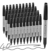 Permanent markers, 40 packs permanent markers bulk, quick drying in one second, waterproof, smoot...