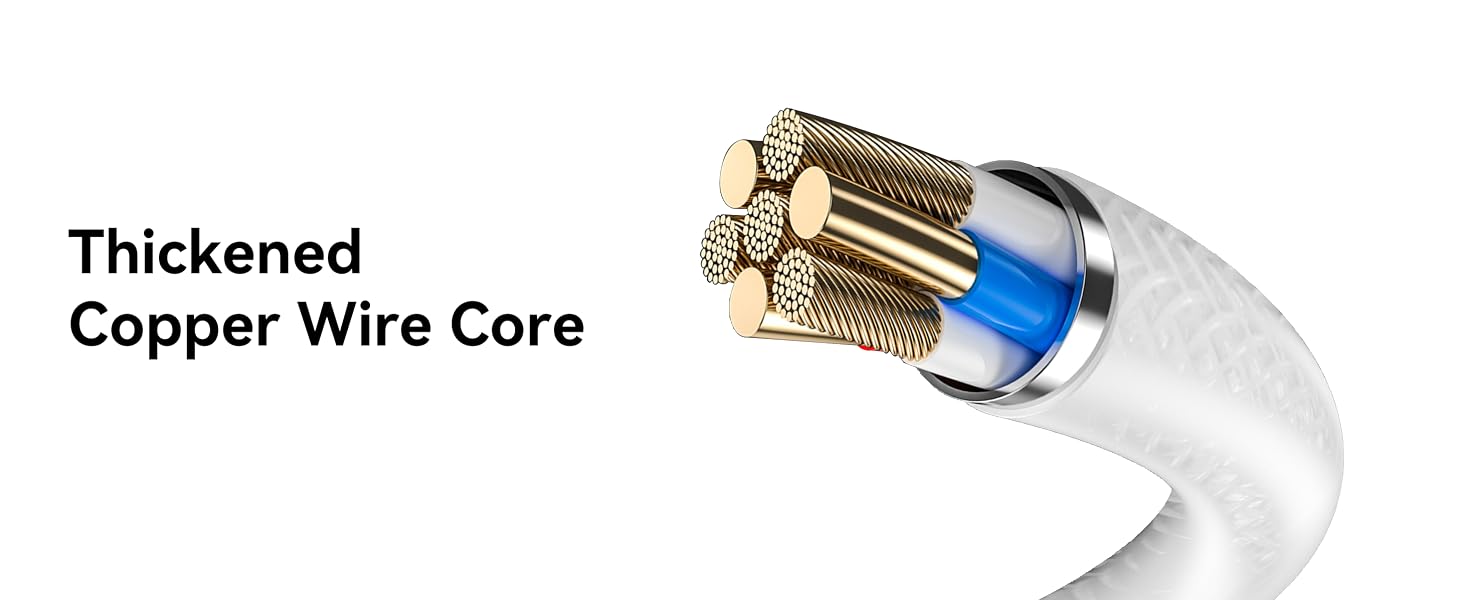 White coiled keyboard cable
