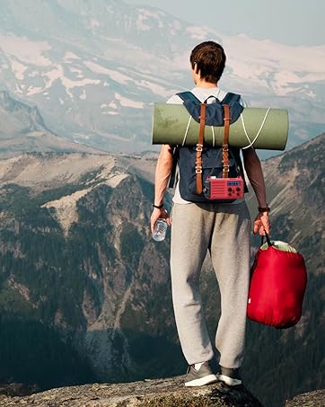mesqool Weather Radio in red
