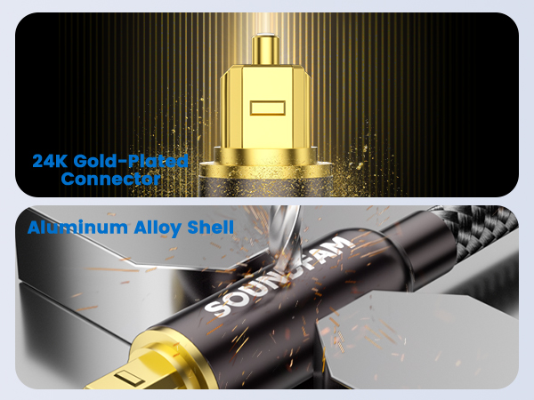 black gold-plated optical cable
