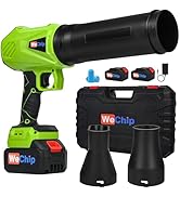 Wechip Leaf Blower Cordless - 3 Air Tubes for Adjustment,Upgrade 900G Air Pressure/145mph Wind Sp...
