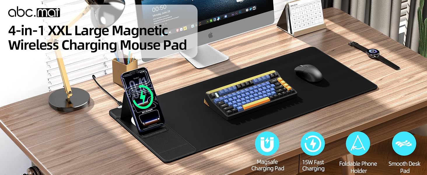 wireless charging mouse pad