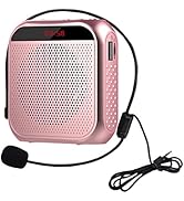 YCWF Voice Amplifier for Teachers,Rechargeable Portable Microphone with Speaker,Portable Pa Syste...