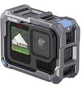 TELESIN Upgraded Metal Protective Frame Housing for Hero 13 12 11 10 9 Black, Aluminum Alloy Came...