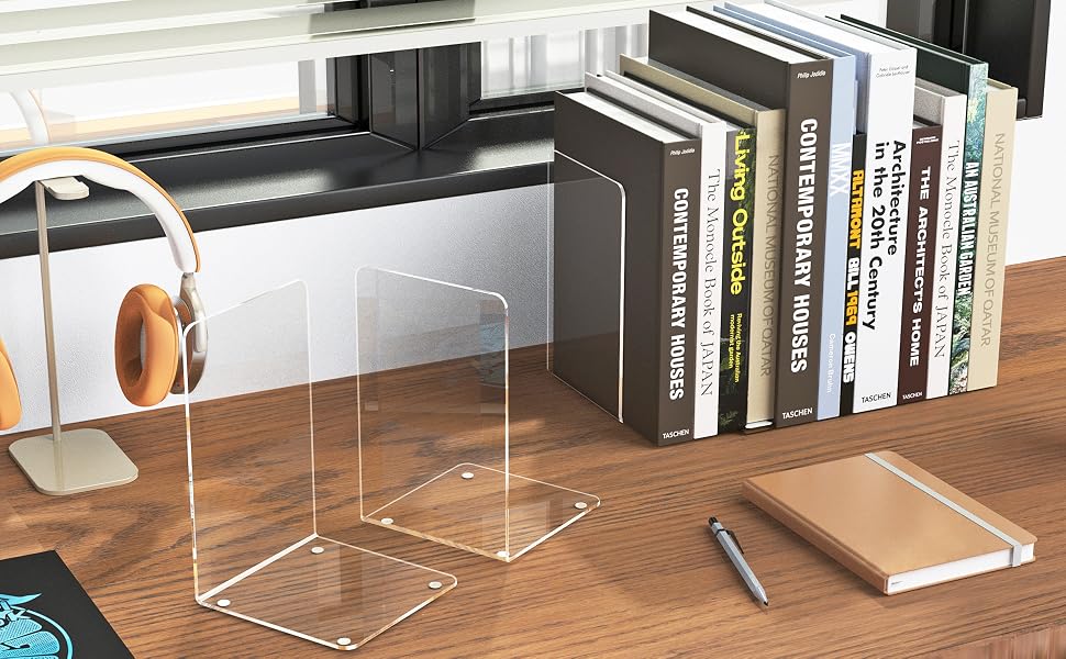 bookends book ends holder stoppers shelf stand organizer clear holders shelves bookend acrylic