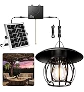 FLRONGSUN Solar Shed Light Pendant Light Pull Wire Chandelier Auto Dusk to Dawn Solar Light Indoo...