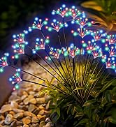 Solar Garden Lights Outdoor Waterproof, 2 Pack Twinkling Solar Firework Lights 16 Heads 160 LED w...