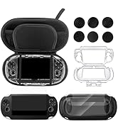 JDGPOKOO 10 in 1 Accessories Kit for PS Vita 1000, Carrying Case for PSV 1000, Protective Case, F...