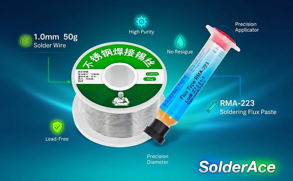 Soldering wire with flux 10cc