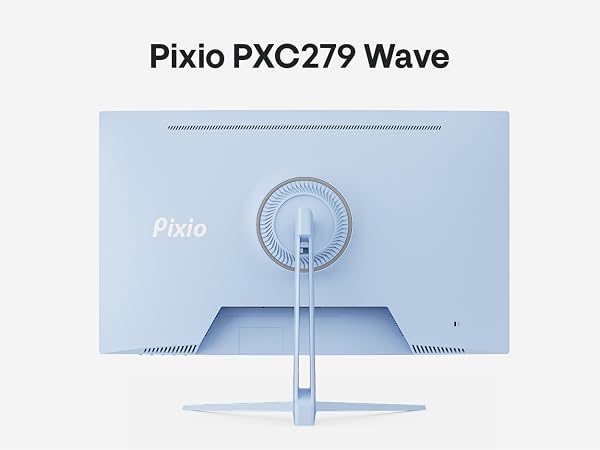 Pixio PXC279 Wave Blue 27 inch 300Hz Refresh Rate FHD 1080p Resolution 1650R Curved Fast VA Panel 1m...