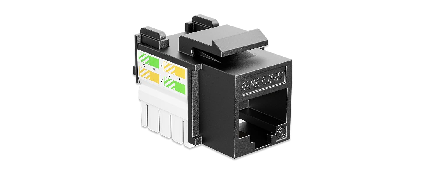 Iwillink Black CAT6 RJ45 keystone Jack