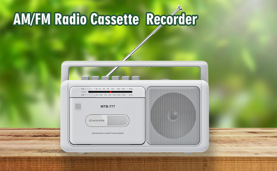 AM FM Radio Cassette Recorder 