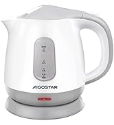 Aigostar Small Electric Kettle, 1L Portable Electric Tea Kettle 1100W with Automatic Shut-Off and...