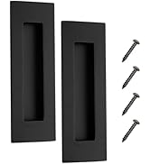 Vancoho 6 Inch Recessed Pocket Door Pull, Stainless Steel Rectangular Finger Flush Puls for Slidi...