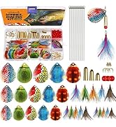 Dovesun Fishing Lure Making Kit DIY Spinner Making Kit, Inline Spinner Baits for Bass Fishing Tro...