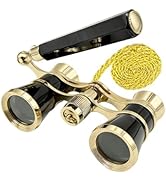 AETHRIX 3x25 Opera Glasses with Chain - Vintage Compact Binoculars for Concerts, Theater, Horse R...
